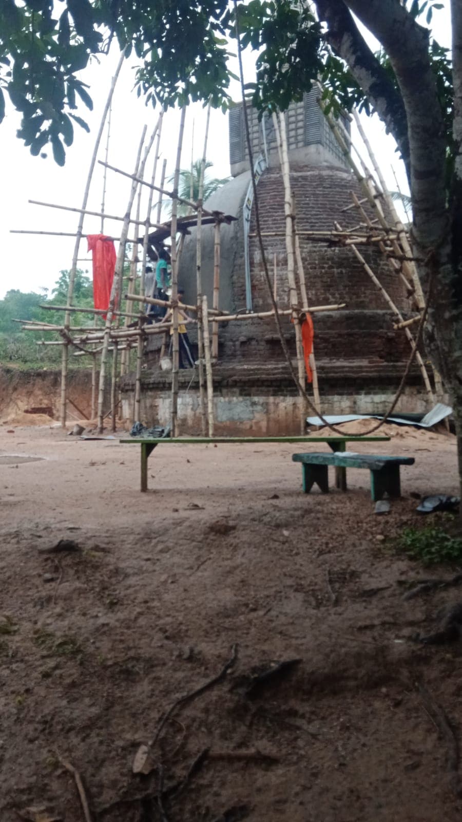 Stupa Plastering Work